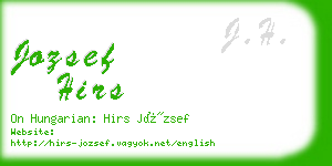 jozsef hirs business card